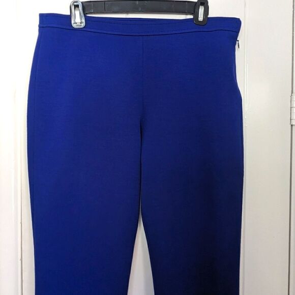 St. John Wool Blend Trouser Pants 10 Nautical Retro Glam Coastal Preppy Cape Cod - Picture 3 of 11